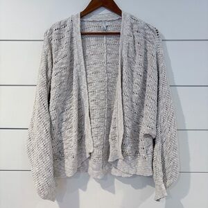 American Eagle Chunky Open Knit Cardigan L/XL Boho Coastal Grandma